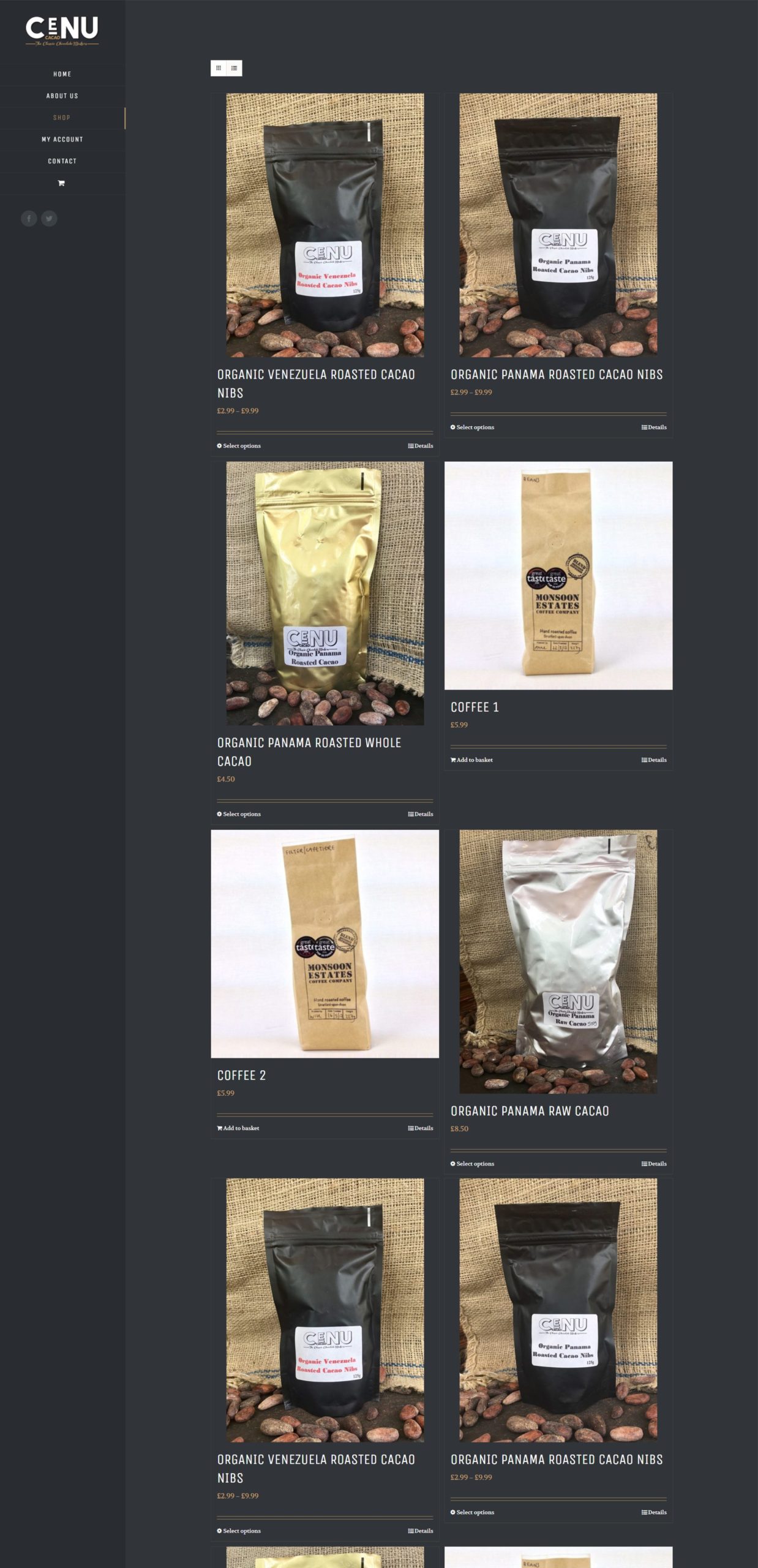 cenu cacao ecommerce store 1point3creative