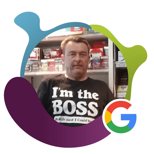Lee Charles Selfie google review Lee Charles. google review. vision 1point3creative
