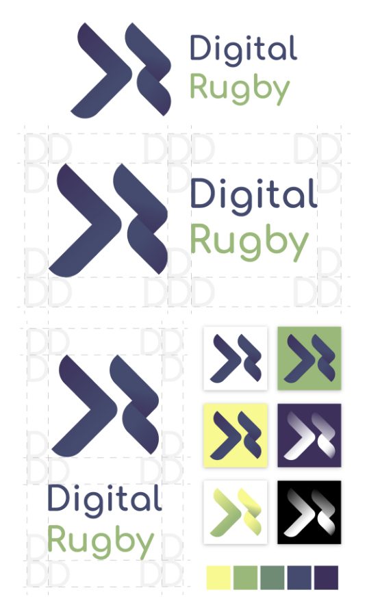 digital rugby logo designs 1point3creative