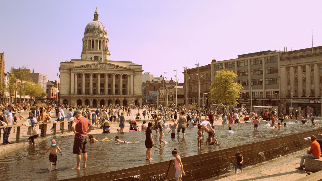Nottingham-01 Slab Square and Town Hall Nottingham 1point3creative